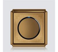 ZXKYZR8 Interrupteur à Bouton rétro Cuivre brossé Pur Plat à réinitialisation Automatique Interrupteur à Bouton en Alliage de Zinc Interrupteur Antique Style Industriel Contrôle Simple et Double avec