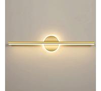 ZXKYZR8 Lampes de miroir LED avant, éclairage de vanité moderne, éclairage de miroir de maquillage, applique murale de coiffeuse en métal doré, blanc chaud 30W