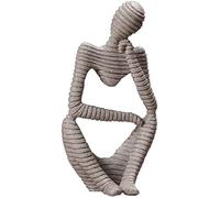 ZXKYZR8 Simple Géométrique Moderne Creative Silence Est Une Statue en Or Sculpture Figure Figurine Statuette Nordique Intérieur Moderne Maison Salon Bureau Décoration Ornements Arts