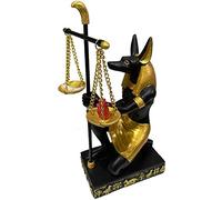 ZXKYZR8 Statuette égyptienne antique Figurine Sculpture Anubis noir et or Échelles de justice Statuette égyptienne Juge Chien Dieu Ornements Décoration Souvenirs de voyage Décor à la maison Cadeau pou