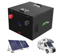 ZXLLAFT Batterie au Lithium 12,8 V Batterie Solaire 25,6 V Batteries Rechargeables Batteries LiFePO4 Bluetooth pour Caravane et Alimentation Secours avec écran, Ports Anderson,12.8v440ah