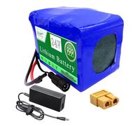 ZXLLAFT Batterie Lithium-ION 24 V, Pack de Batteries Lithium-ION 2 Ah, 4 Ah, 6 Ah, 8 Ah, 10 Ah, 12 Ah avec Chargeur pour kit de Conversion de Moteur 0-300 W,24v6ah