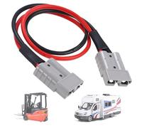 ZXLLAFT Connecteur Anderson 50 A avec câble Connexion 10 AWG Câbles et Prises pour transpalette électrique pour Batterie Lithium de Chariot Câbles de Charge à Double tête,0.5m Cable 1pcs