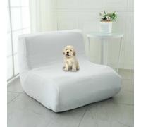 ZXLVCU Housse de Chauffeuse Extensible, Housse Fauteuil sans Accoudoir, pour Chaise Togo, Canapés Paresseux, Anti-Rayures, Lavable en Machine (White)