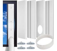 ZXLVCU Kit De Plaque D'étanchéité De Fenêtre Réglable pour Climatiseur Mobile, pour Tuyau d'échappement Diamètre 5.1/5.9 in (67-220cm Length + 16cm Width,15cm Round Connector)
