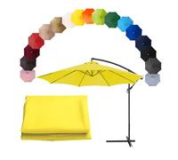 ZXLVCU Replacement Parasol Canopy, 2/2.7/3.0m Polyester Replacement Umbrella Cover Cloth, Outdoor Sun Shade Cover (8 ribs-3m(9.8ft),Yellow)