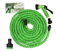 ZXLVCU Tuyau d'arrosage Extensible, 7,5 m/15 m/30 m/37,5 m/45 m/60 m Tuyau Arrosage Flexible avec pulvérisation 7 Fonctions (15M/50FT,Green)