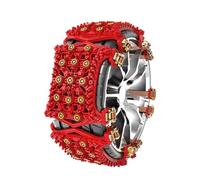 ZXLZHGS 4 Pièces Chaînes Antidérapantes Réglables, Compatible pour Lexus RX 500h Sport RX 350h RX 450hL, Anti Glace et Anti Boue Chaine a Neige d'urgence,Red