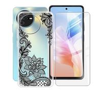 ZXLZKQ Coque pour Blackview Oscal Tiger 12 (6.78") avec Verre Trempé Protecteur D'écran, Transparent Antichoc Case Souple Silicone TPU Housse Etui pour Blackview Oscal Tiger 12 - WM108