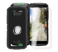 ZXLZKQ Coque pour Doogee S41 Max (5.45") avec 2 X Verre Trempé + Rotation 360 Degrés Anneau Support, Ultra-Mince Noir Antichoc Silicone Souple TPU Housse Etui pour Doogee S41 Max