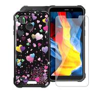ZXLZKQ Coque pour Oukitel WP32 (5.93 Pouces) + Verre trempé Protection Décran, Ultra Fin Antichoc Noir Housse Etui Souple SiliconeTPU Bumper Case pour Oukitel WP32 - Ballon Romantique