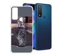 ZXLZKQ] Coque pour TCL 20 R 5G (6.52 Pouces), Housse Etui en Silicone Souple TPU Transparente Bumper, Anti-Rayures Protection Cover Case pour TCL 20 R 5G - WMA8
