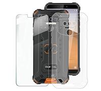 ZXLZKQ Coque Silicone + Verre trempé pour Oukitel WP5 (5.5 Pouces), Film Protection HD Glass Etui Housse Silicone Souple Cover Bumper Transparent TPU Case - Transparent