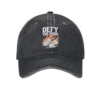 ZXMDJHJ Casquette de Baseball lavée défier Les probabilités Risque Hustle et Fire Trucker Chapeau pour Hommes Unisexes Poker et dés Chasse Camping Casquettes de Baseball