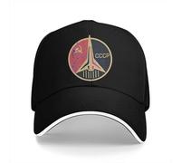 ZXMDJHJ Casquette de Baseball pour Hommes délavé Cosmonaut Mission Badge Trucker Snapback Caps Papa Chapeau Russe URSS CCCP Chapeaux de Golf