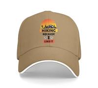 ZXMDJHJ Chapeau de randonnée Multicolore Casquette Homme à visière Randonnée Parce Que j’Aime ça Chapeaux de Protection à visière personnalisés