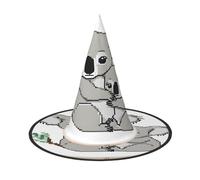 ZXMDZTSS Adorable koala maman et bébé - Chapeau d'Halloween imprimé pour adultes | Tenue de festival | Accessoire de costume de sorcière | Tissu Oxford 3 pièces