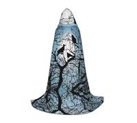 ZXMDZTSS Black Crow Birds - Capes à capuche imprimées pour jeunes | Capes pour adolescents | Costume d'Halloween | Vêtement de fête réutilisable L