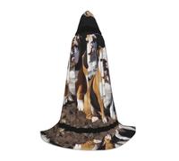 ZXMDZTSS Bouledogues anglais - Capes à capuche imprimées pour jeunes | Capes pour adolescents | Costume d'Halloween | Vêtements de fête réutilisables S
