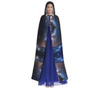 ZXMDZTSS Cape à capuche pour adultes avec imprimé galaxie de l'univers et l'espace | Cape imprimée complète | Fermeture à nouer