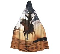 ZXMDZTSS Cape à capuche pour adultes avec imprimé taureau cool | Cape à imprimé complet | Fermeture à cravate
