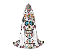 ZXMDZTSS Capes à capuche imprimées crâne pour jeunes | Capes pour adolescents | Costume d'Halloween | Vêtements de fête réutilisables S