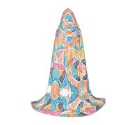 ZXMDZTSS Capes à capuche imprimées d'animaux Otomi mexicains | Capes pour adolescents | Costume d'Halloween | Vêtement de fête réutilisable M