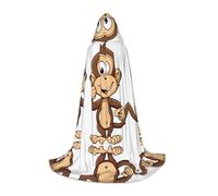 ZXMDZTSS Capes à capuche imprimées de singe pour jeunes | Capes pour adolescents | Costume d'Halloween | Vêtements de fête réutilisables S