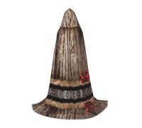 ZXMDZTSS Capes à capuche pour jeunes avec imprimé bois | Capes pour adolescents | Costume d'Halloween | Vêtements de fête réutilisables L