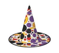 ZXMDZTSS Chapeau d'Halloween moderne du milieu du siècle avec formes tombantes pour adultes | Vêtement de festival | Accessoire de costume de sorcière | Tissu Oxford 3 pièces