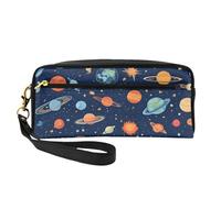 ZXMDZTSS Constellation Star Clusters Galaxies - Trousse à crayons et trousse de maquillage personnalisable en cuir synthétique - Organiseur compact pour étudiants, artistes, voyages, Noir , Taille