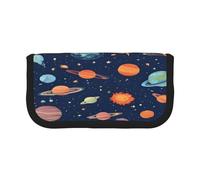 ZXMDZTSS Constellation Star Clusters Galaxies - Trousse à stylos en toile - Design élégant bicolore | Organiseur de maquillage et de papeterie pour l'école, les voyages, Noir , Taille unique, Sac de