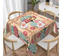 ZXMDZTSS Cotton Candy - Nappe décorative carrée imprimée 152,4 x 152,4 cm, tissu résistant à l'eau pour protection de table de salle à manger, décoration de fête de mariage