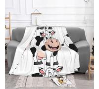 ZXMDZTSS Couverture en flanelle douce imprimée vache mignonne pour lit, canapé, camping, voyage, 152,4 x 127 cm