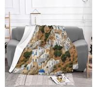 ZXMDZTSS Couverture imprimée architecture grecque - Couverture en flanelle douce et légère pour lit, canapé, camping, voyage, 152,4 x 127 cm
