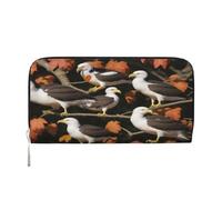 ZXMDZTSS Eagle On The Branch - Portefeuille à fermeture éclair en cuir véritable pour femme avec poche pour téléphone - Pochette élégante pour un usage quotidien, les voyages et les cadeaux (design