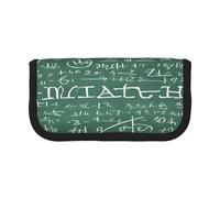 ZXMDZTSS Formulas Shapes Theory Math Leçon Word - Trousse à stylos en toile - Design élégant bicolore | Organiseur de maquillage et de papeterie pour l'école, les voyages, Noir , Taille unique, Sac de
