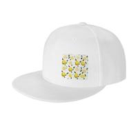 ZXMDZTSS Fresh Tropical Lemons - Chapeau de soleil à bord plat avec ajustement réglable pour homme et femme, chapeau d'extérieur à large bord pour voyage et sport, protection solaire légère et