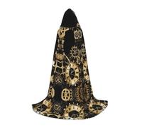 ZXMDZTSS Gears Clock Bronze Century - Capes à capuche imprimées pour jeunes | Capes pour adolescents | Costume d'Halloween | Vêtement de fête réutilisable M