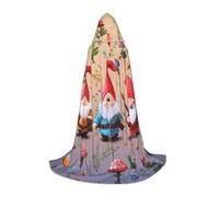 ZXMDZTSS Gnomes mignons - Capes à capuche imprimées pour jeunes | Capes pour adolescents | Costume d'Halloween | Vêtement de fête réutilisable M