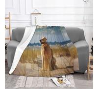 ZXMDZTSS Golden Retriever - Couverture en flanelle douce et légère pour lit, canapé, camping, voyage, 127 x 101,6 cm