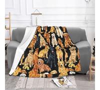ZXMDZTSS Golden Retrievers - Couverture imprimée en flanelle douce, légère et chaude pour lit, canapé, camping, voyage, 203,2 x 152,4 cm