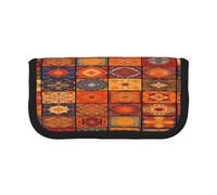ZXMDZTSS Group of Moroccan Geometric - Trousse à stylos en toile - Design élégant bicolore | Organiseur de maquillage et de papeterie pour l'école, les voyages, Noir , Taille unique, Sac de voyage