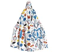 ZXMDZTSS Hockey Elements Creative Pattern - Cape à capuche pour adultes | Cape imprimée complète | Fermeture à cravate