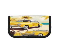 ZXMDZTSS Island of Cuba - Trousse à stylos en toile - Design élégant bicolore | Organiseur de maquillage et de papeterie pour l'école, les voyages, Noir , Taille unique, Sac de voyage