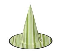 ZXMDZTSS Lot de 3 chapeaux d'Halloween classiques à rayures vertes pour adultes | Tenue de festival | Accessoire de costume de sorcière | Tissu Oxford
