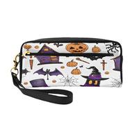 ZXMDZTSS Magic Witch Witchcraft Bohème Dessin - Trousse à crayons et trousse de maquillage personnalisable en cuir synthétique - Organiseur compact pour étudiants, artistes, voyages, Noir , Taille