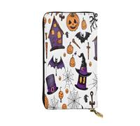 ZXMDZTSS (Magic Witch Witchcraft Bohemian Drawing) Portefeuille en cuir avec fermeture éclair pour femme 12 emplacements pour cartes Poche pour monnaie pour voyage/cadeaux, Noir , Taille unique