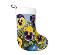 ZXMDZTSS Pansy Perfection - Chaussettes de Noël festives imprimées pour la famille, chaussettes de vacances tricotées pour décoration de cheminée, design à remplir.