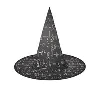 ZXMDZTSS School Maths - Chapeau d'Halloween imprimé pour adultes | Tenue de festival | Accessoire de costume de sorcière | Tissu Oxford 3 pièces
